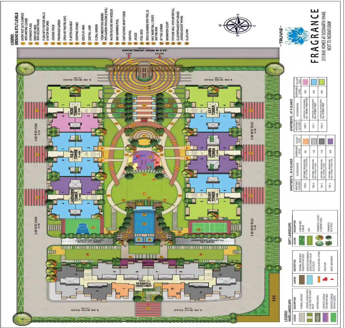 Truvae Fragrance Homes Site Plan
