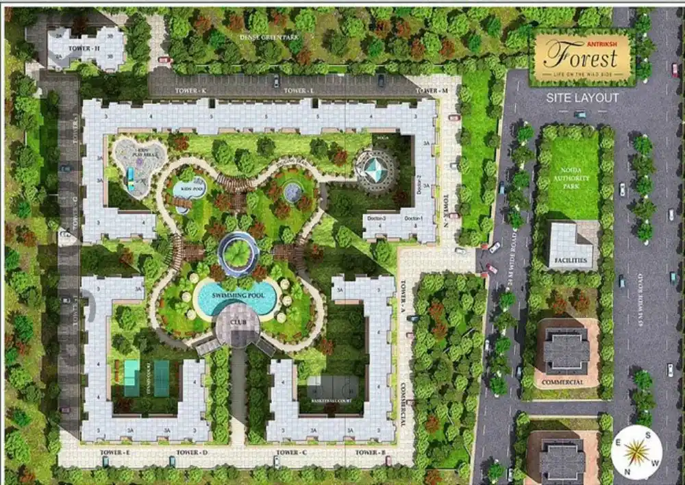 Antriksh Forest Site Plan
